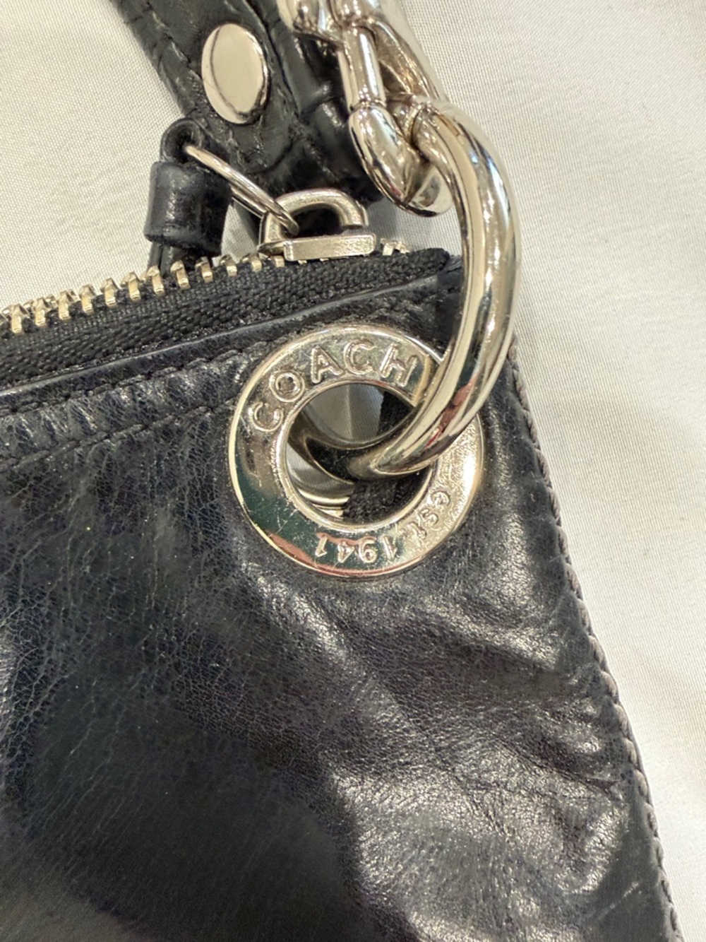 Coach Classic Black Leather Crossbody Bag - Picture 3 of 13
